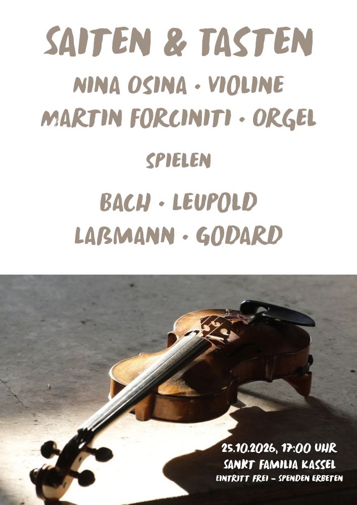 Saiten und Tasten - Konzert Osina-Forciniti 25.10.2026 Sankt Familia Kassel